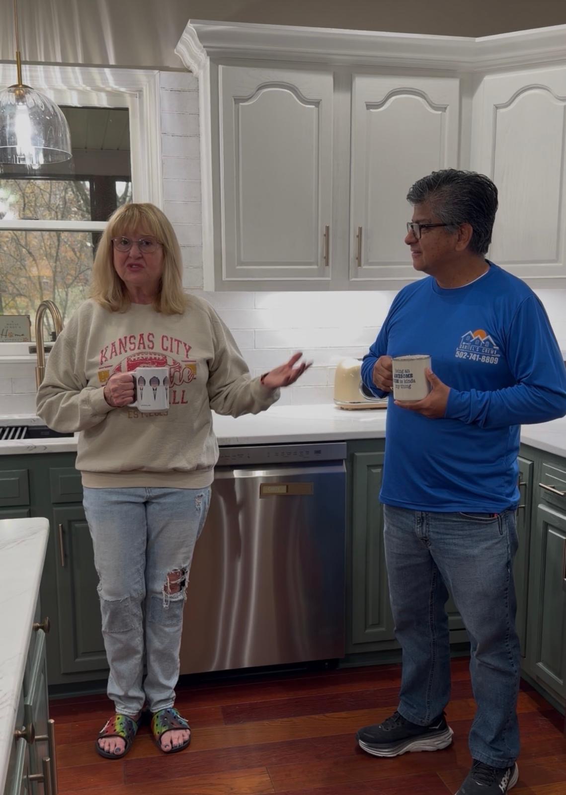 Kitchen after remodel - customer chat