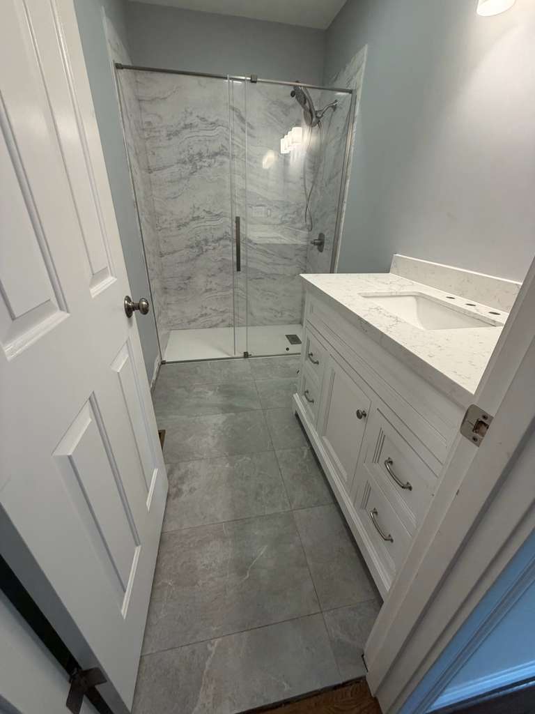 Bathroom after remodel - finished view 2